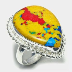 STERLING SILVER MOSAIC JASPER RING